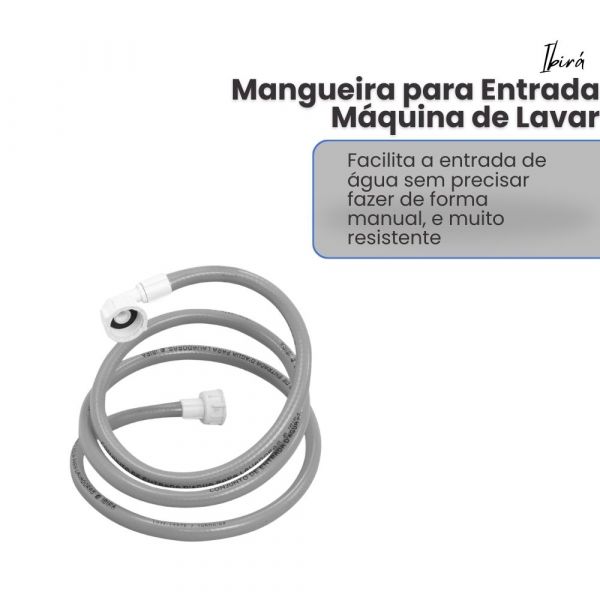 3 Metros Mangueira para Entrada Máquina de Lavar Cinza Ibirá