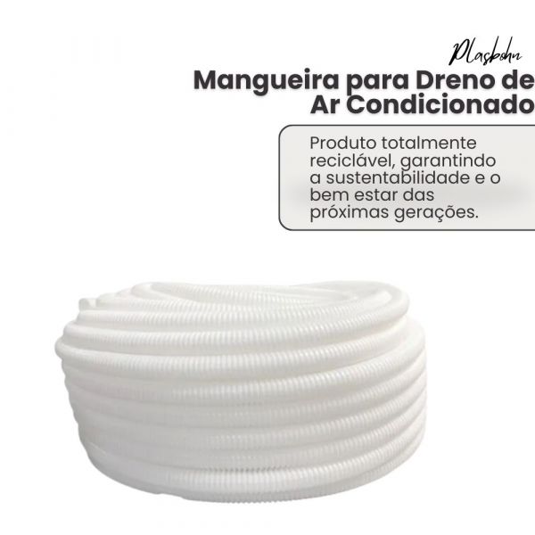 1 Metro Mangueira para Dreno de Ar Condicionado 20mm Plasbohn