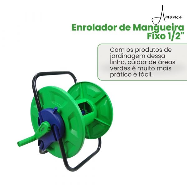 Enrolador de Mangueira Fixo 1/2