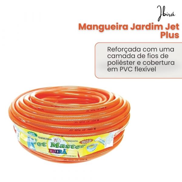 1 Metro Mangueira Jardim Jet Plus 1/2 2,0mm Laranja Ibira