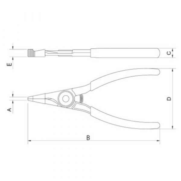Alicate Para Anéis Ponta Chata 7” Tramontina