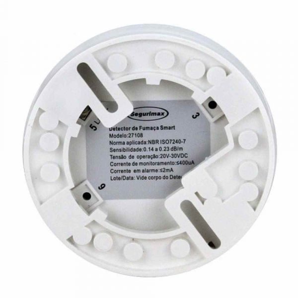 Detector de Fumaça Óptico 12/24V Segurimax
