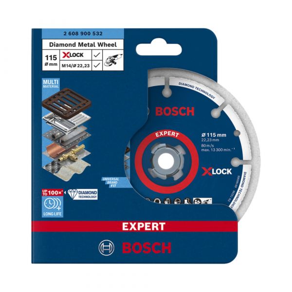 Disco Diamantado Bosch para Metal 115mm X-Lock