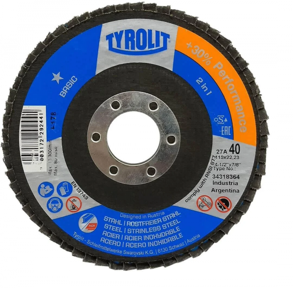 Disco Flap Basic G120 4.1/2Tyrolit