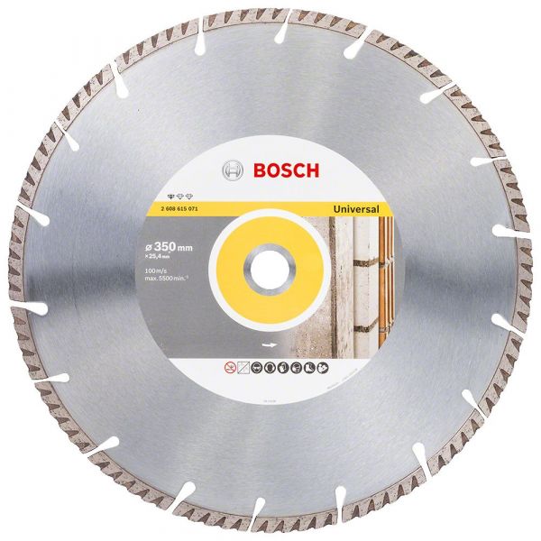 Disco Diamantado Segmentado Bosch Standard for Universal Multimaterial 350 x 25,4 x 3,3 x 10 mm com 1 Peça Bosch