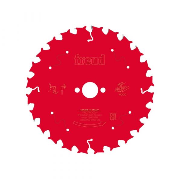 Disco Serra Circular Para Madeira 24 Dentes 165x20mm Freud 