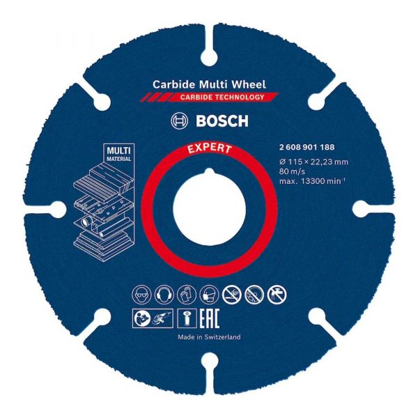 Disco de corte Expert Carbide Multi Wheel 115x22,23mm Bosch