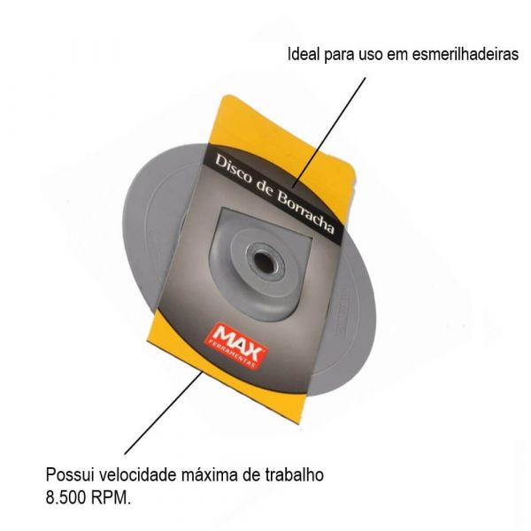 Disco De Borracha Rígido 7” Max 15210