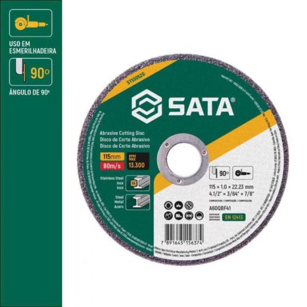 Disco de Corte 4.1/2 Pol. Metal Inox Sata