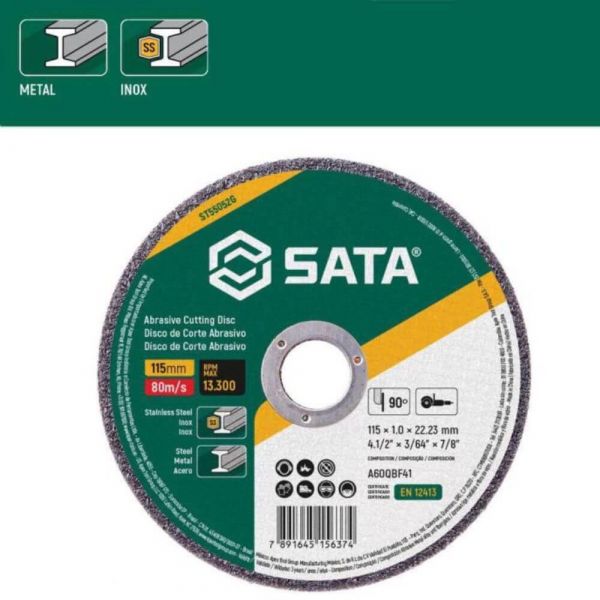 Disco de Corte 4.1/2 Pol. Metal Inox Sata