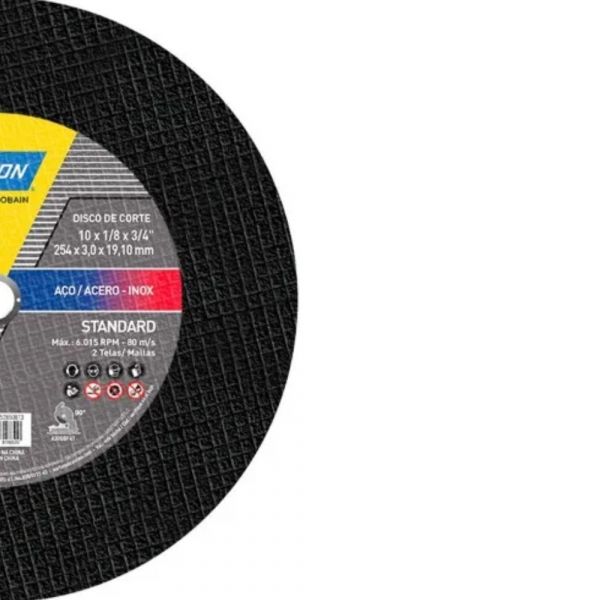 Disco de Corte AR 302 10 Pol. x 1/8 x 3/4 Pol. Standard Norton