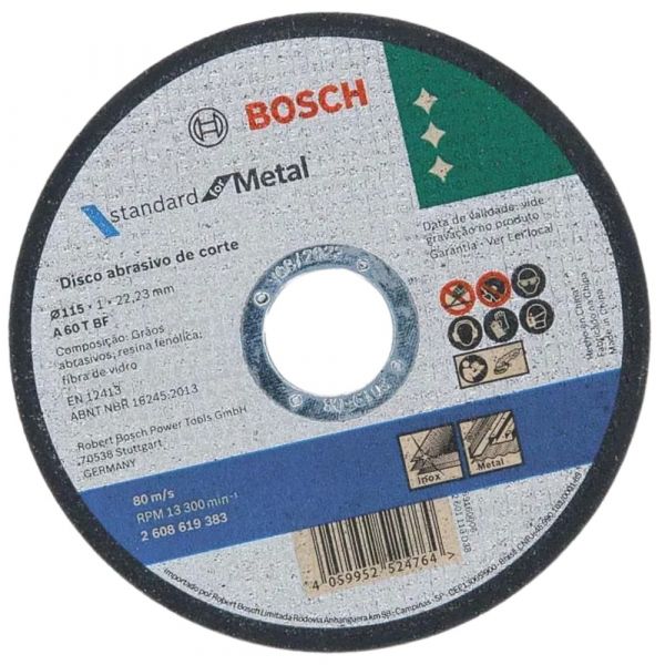 Disco de Corte Bosch Standard for Metal 115x1mm Reto