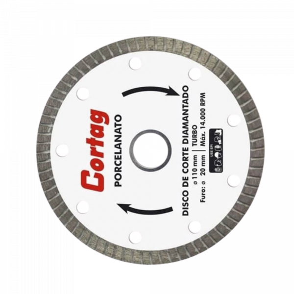 Disco de Corte Diamantado Para Porcelanato 110mm 4 3/8