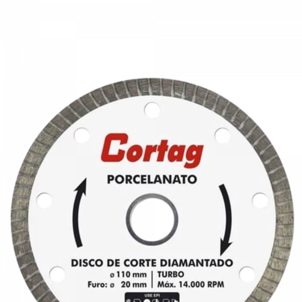 Disco de Corte Diamantado Para Porcelanato 110mm 4 3/8