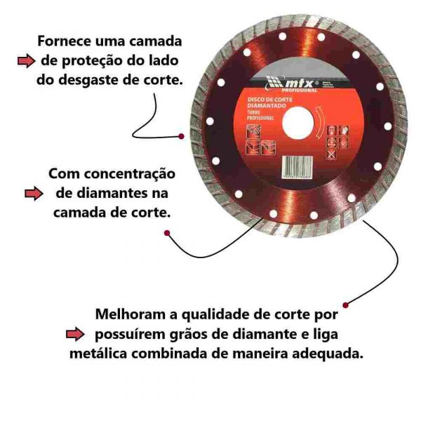 Disco de Corte Diamantado Segmentado 350x25,4mm Mtx