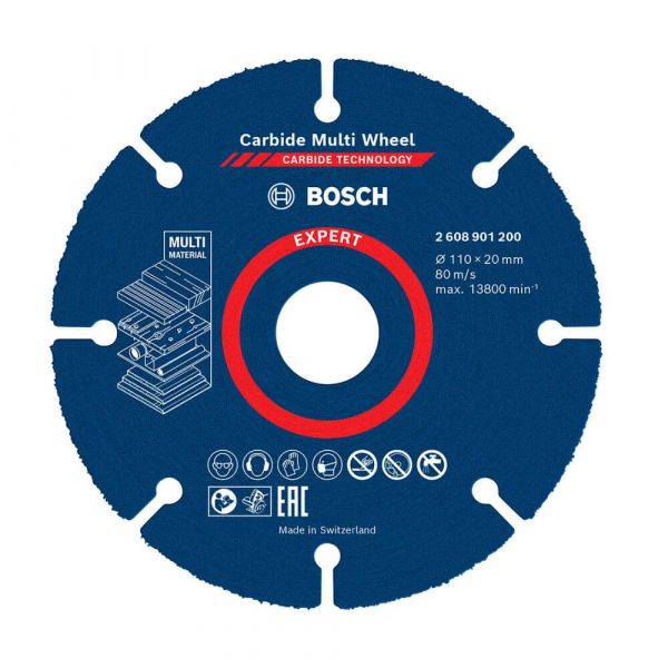 Disco de Corte Multi Material 110x20mm Bosch 2608901200
