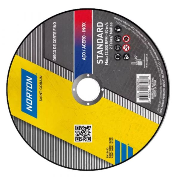 Disco de Corte  Standard 14 Pol. X 1/8 Pol. X 1 Pol. AR302 Norton