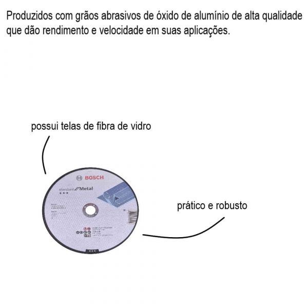 Disco de Corte Standard for Metal 230x3,0mm Centro Reto Bosch