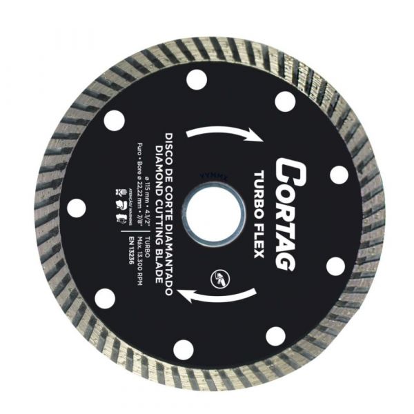 Disco Diamantado 115mm Turbo Flex Esmerilhadeira Cortag