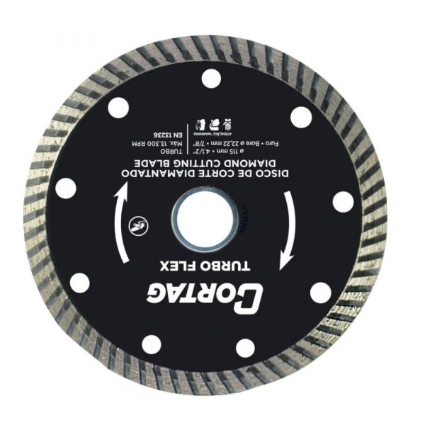 Disco Diamantado 115mm Turbo Flex Esmerilhadeira Cortag