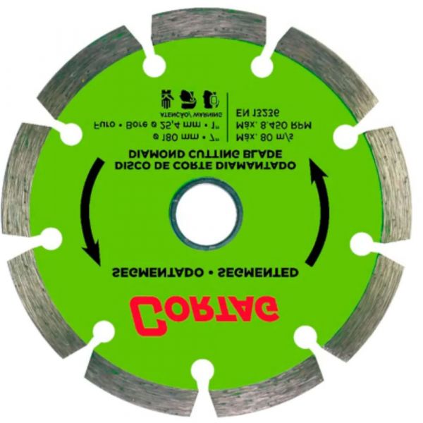 Disco Diamantado Segmentado 180mm Esmerilhadeira Cortag