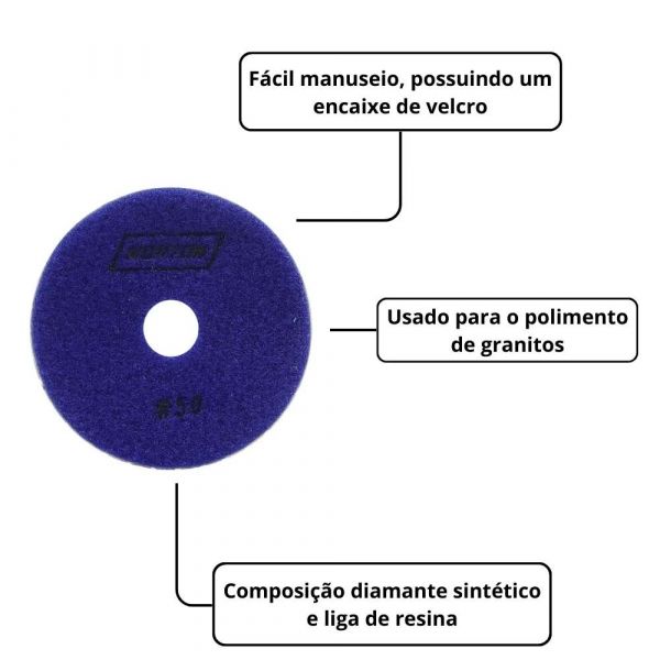 Disco Diamantado Brilho D'Água G50 Azul Norton