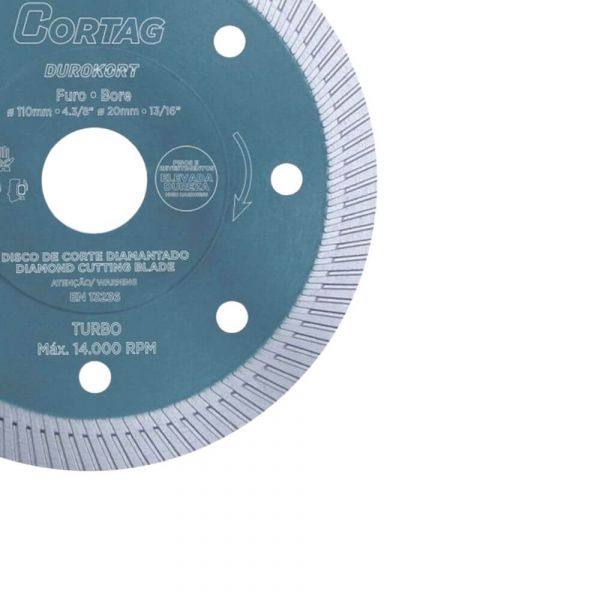 Disco Diamantado Durokort 110mm 60668 Cortag