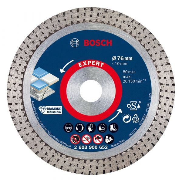 Disco Diamantado Expert for Hard Ceramic 76x1,5x10mm Bosch