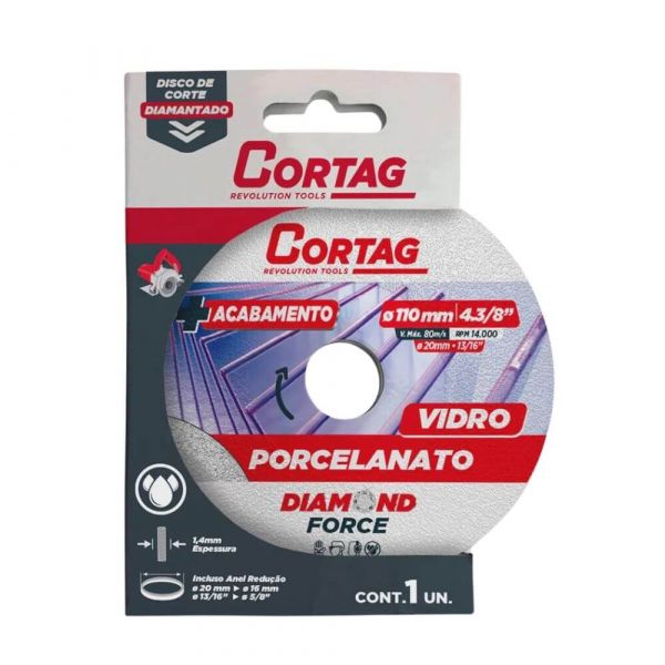 Disco Diamantado Porcelanato/Vidro 110x20mm 4.3/8