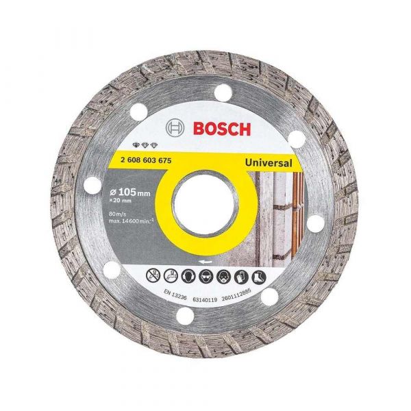 Disco Diamantando turbo Bosch Standard for Universal multimaterial 105 x 20 x 2,2 x 8 mm