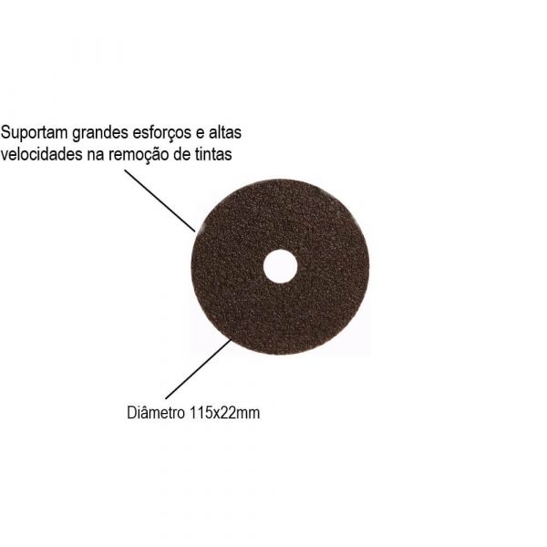 Disco Fibra Metalite 4 .1/2 Grão 60 Norton