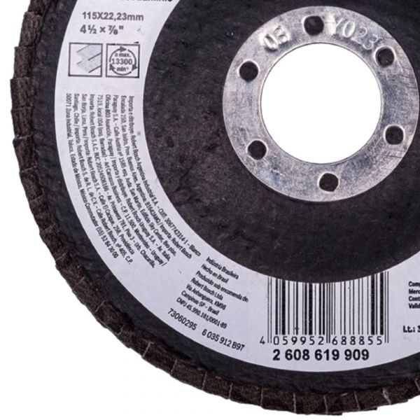 Disco Flap 4.1/2 Pol. G120 Óxido Alumínio Metal Bosch