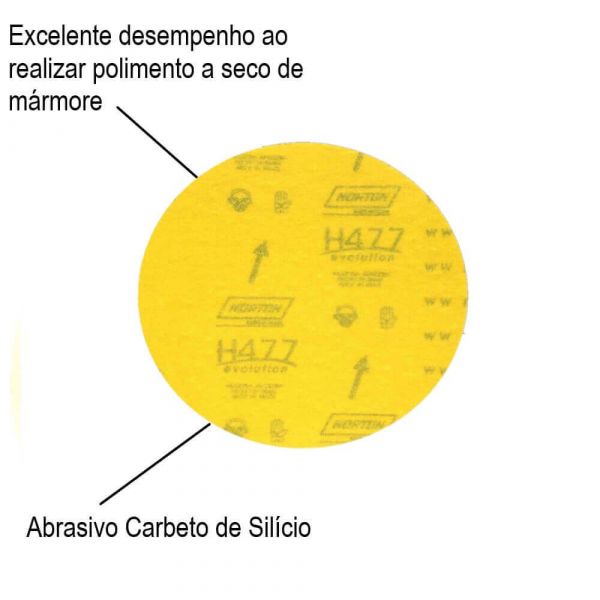 Disco Lixa Para Mármore 7” H477 G800 Norton