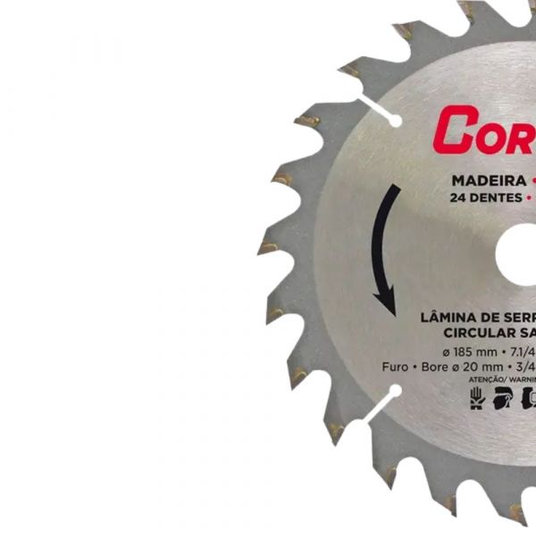Disco Serra Circular 7.1/4 Pol. X 24 Dentes Cortag
