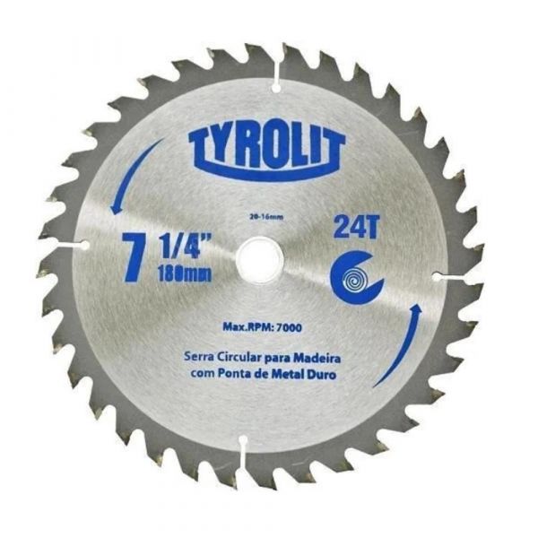 Disco Serra Circular Vidia 7.1/4x24 Dentes Tyrolit