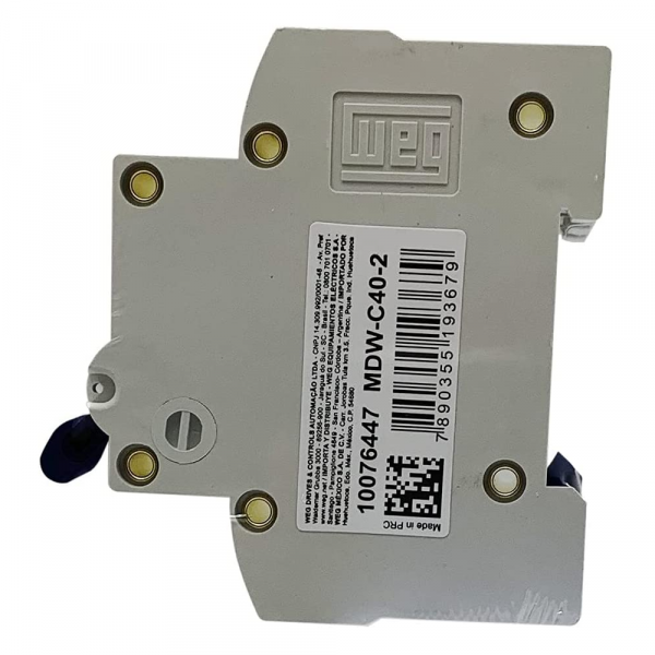 Disjuntor Termomagnético 3KA 2P MDW-C 40A Weg