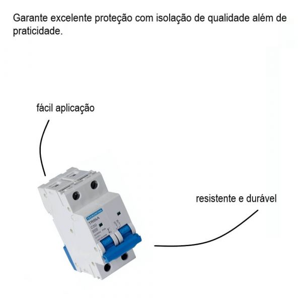 Disjuntor TR6KA 2 Polos 50A Curva C Tramontina