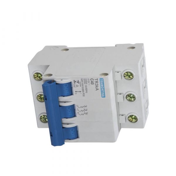 Disjuntor Tripolar Tr3ka 3P Curva C de 40 Ampères Tramontina