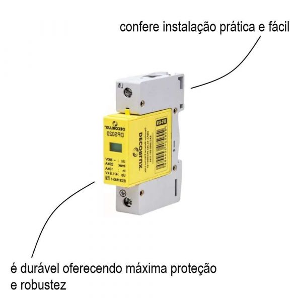 Dispositivo de Proteção Contra Surto 20KA 275V 1P Decorlux