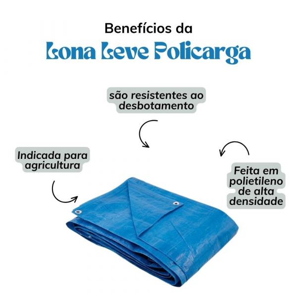 Lona Leve Policarga 07x05m 180gr/m2 Ajax