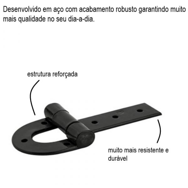 Dobradiça De Porteira Tipo Ferradura Número 5 Jg Industria