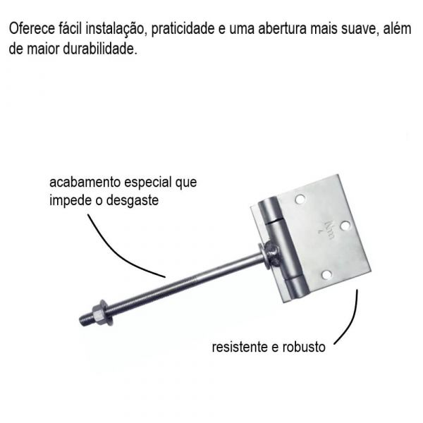 Dobradiça Tipo T Parafuso Número 3 Jg Industria