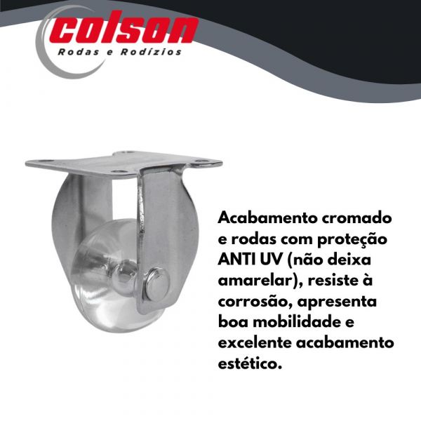 Rodízio Fixo Giratório 1.3/8