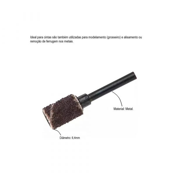 Dremel Haste Para Lixar De 6,4mm Com Tubo De Lixa De Grão Grosso Para Madeira, Fibra De Vidro, Plástico E EVA (Modelo 430)