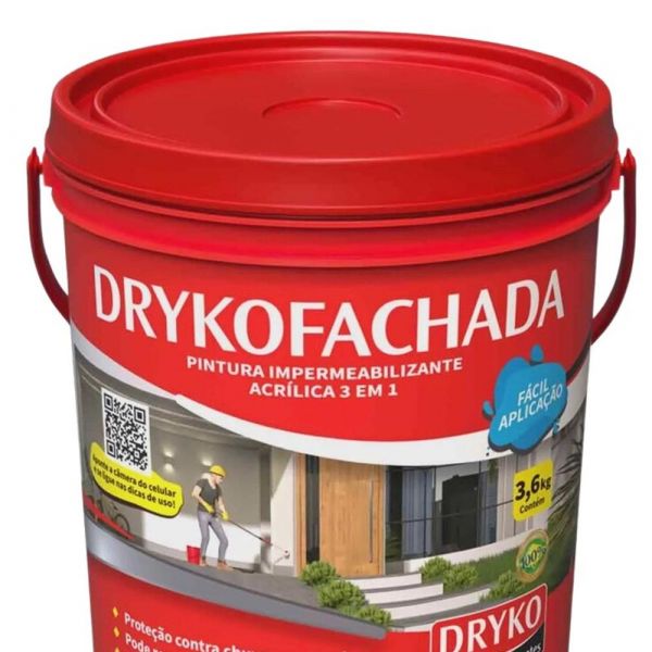 Drykofachada Impermeabilizante Parede Branco 3,6L Dryko