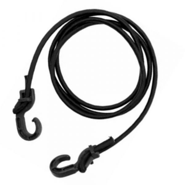 Elástico Extensor Preto 1,5 Metros Gancho Plástico Alfix