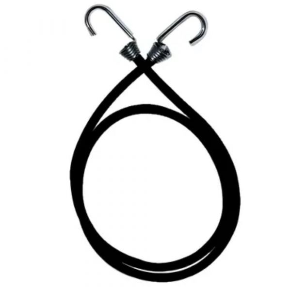 Elástico Extensor Preto 3,0 Metros Gancho Metal Alfix