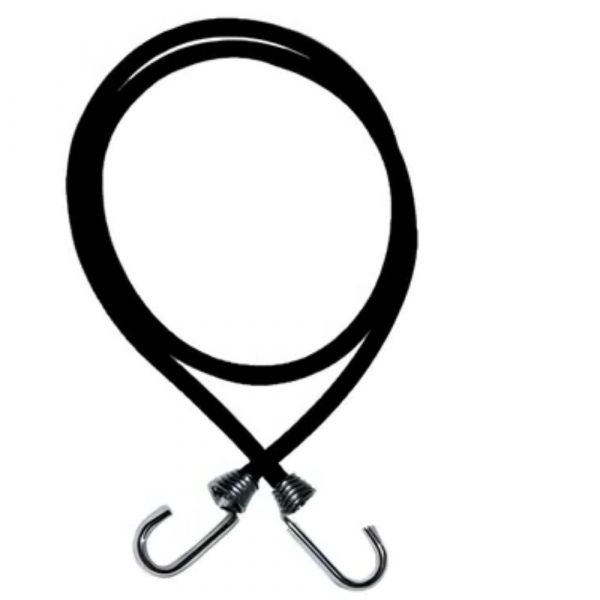 Elástico Extensor Preto 3,0 Metros Gancho Metal Alfix