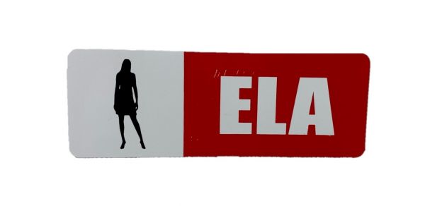 Placa de Sinalização 19 X 7 cm ELA