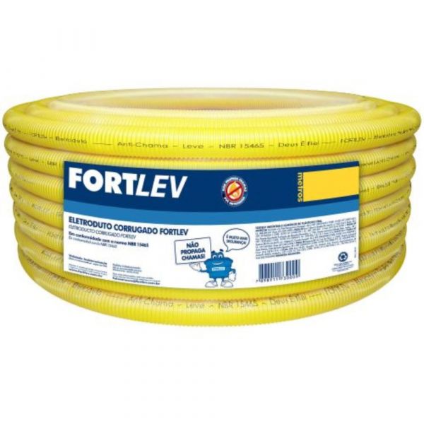 Eletroduto Corrugado 20mm x 10m Fortlev